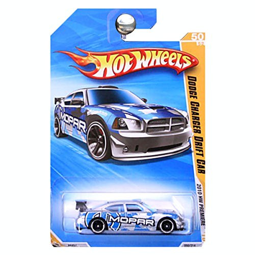 Hot Wheels 2010 New Models 43/44 Silver  and  Blue Dodge Charger Drift CAR
