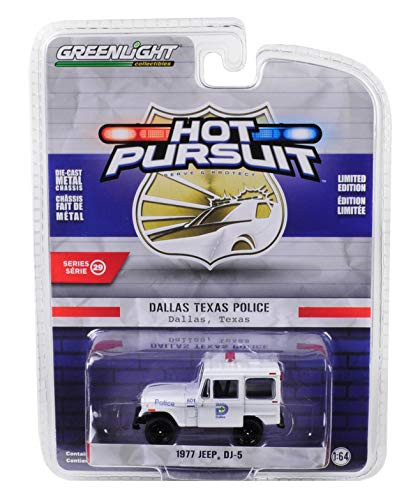 1977 Jeep DJ-5 Dallas, Texas Police Hot Pursuit Series 29 1/64 Diecast Model Car by Greenlight 42860 B