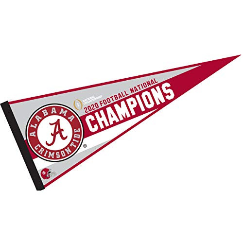 Alabama Crimson Tide College Football 2020 2021 National Champions Pennant Flag