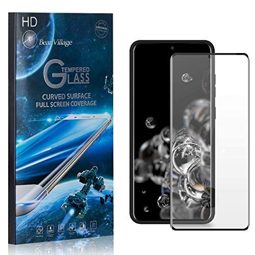 Bear Village Screen Protector for Galaxy S20 Ultra, Anti Fingerprint, 9H Hardness Tempered Glass Screen Protector Film for Samsung Galaxy S20 Ultra, Easy Installation, 3 Pack