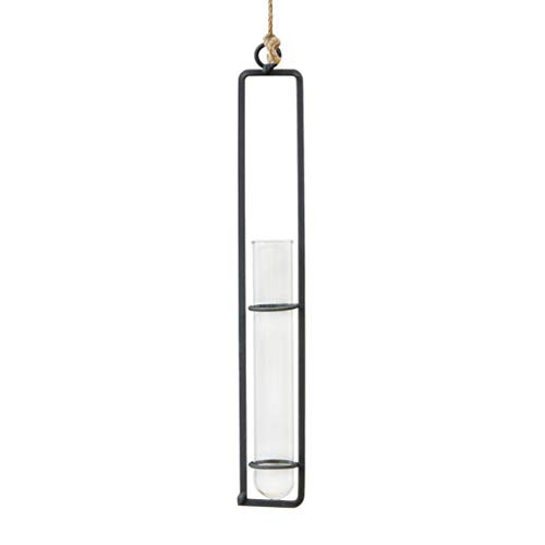 Q-XIAOKEAI Clear Glass Test Tube Hanging Glass Planter Bud Flower Vase Terrarium Container for Home Decoration Green Plants Wedding
