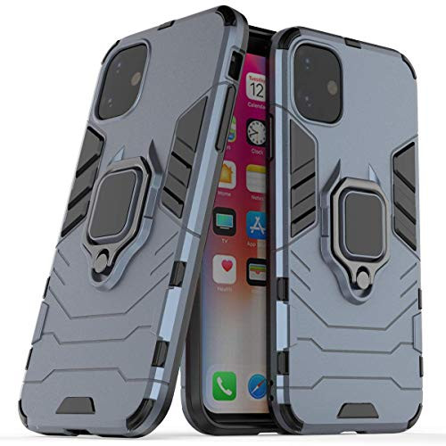 DAMONDY for iPhone 11 6.1 2019 Case,Drop Protection 360 Degree Rotating Ring Holder Kickstand Shock Absorption case Compatible with Magnetic Car Mount case for iPhone 11 6.1 Inch 2019-navy