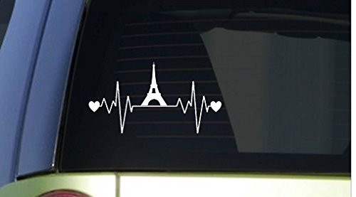 EZ-STIK Eiffel Tower Heartbeat lifelineI209 8inch Wide Sticker Decal EZ-STIK Eiffel Tower Heartbeat lifelineI209 8inch Wide Sticker Decal