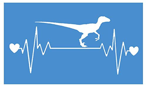EZ-STIK Velociraptor Heartbeat lifelineI262 8inch Wide Sticker Decal Dinosaur EZ-STIK Velociraptor Heartbeat lifelineI262 8inch Wide Sticker Decal Dinosaur