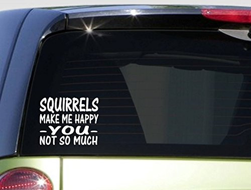 EZ-STIK Squirrels Makes Me HappyI620 6inch  Sticker Decal