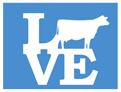 EZ-STIK Dairy Cow LoveI905 6x6 inch Sticker Cow Decal