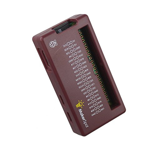 MakerSpot Accessories Raspberry Pi Zero W Enclosure Case Cover - Solid Brown