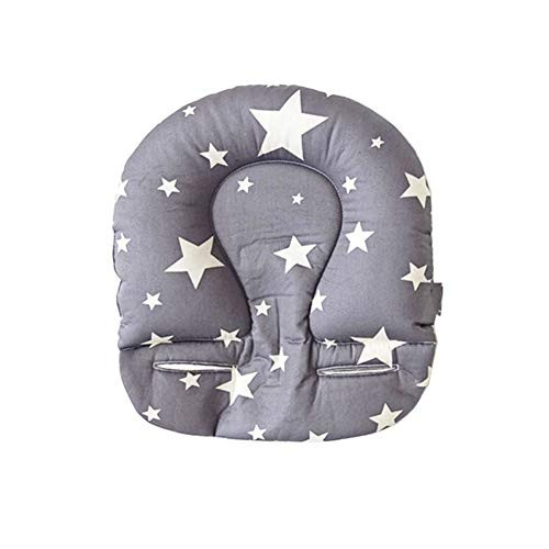 Newborn Baby Pillow for Flat Head Syndrome Prevention, Baby Car Seat Head Neck Support, Infant Head Shaping Pillow Prevents Plagiocephaly, Gray