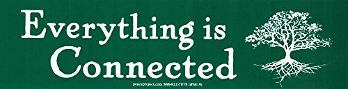 Peace Resource Project Everything is Connected - Magnetic Bumper Sticker/Decal Magnet 9.5-by-2.5 Inches