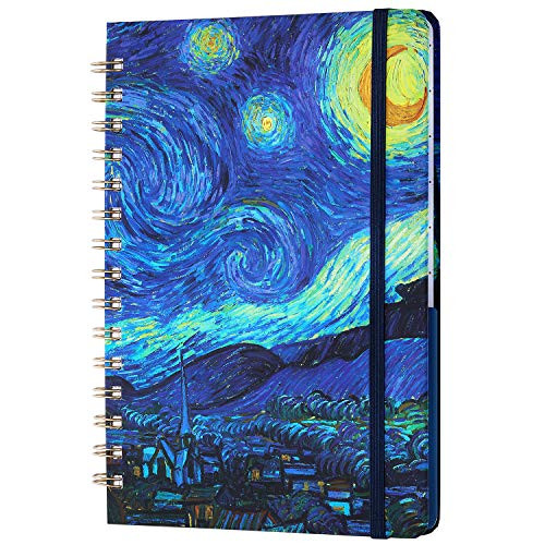 Ruled Notebook/Journal - Lined Journal with Hardcover, 8.4inch  x 6.3inch , College Ruled Spiral Notebook/Journal, Strong Twin-Wire Binding with Premium Paper, Back Pocket, Perfect for School, Office  and  Home