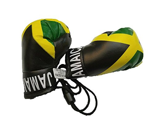 BUNFIREs Jamaica Flag, Jamaican Flag Mini Banner Boxin golves Rear View Mirror