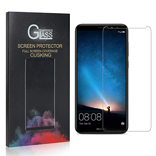 CUSKING Screen Protector for Huawei Mate 10 Lite, 9H Hardness Tempered Glass, Shock Absorbent Screen Protector for Huawei Mate 10 Lite, 99.99 percent Clarity, 2 Pack