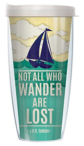 Not All Who Wander Are Lost J.R.R. Tolkien Traveler 22 Oz Tumbler Mug with Lid