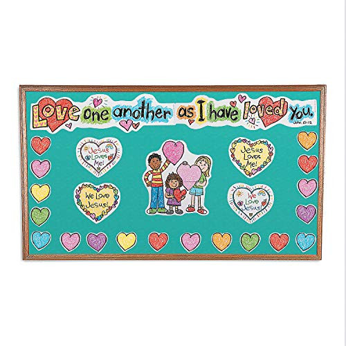 Fun Express Kid Drawn Jesus Loves Me Border - 1 Piece - Educational and Learning Activities for Kids