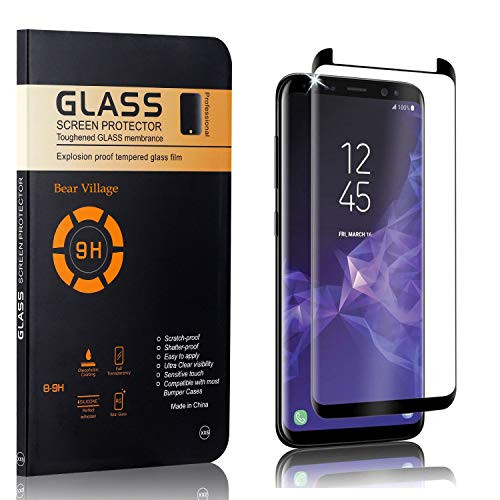 Screen Protector for Galaxy S9, Bear Village HD Tempered Glass Screen Protector, Bubble Free, Anti Scratch Screen Protector Film for Samsung Galaxy S9, 3 Pack