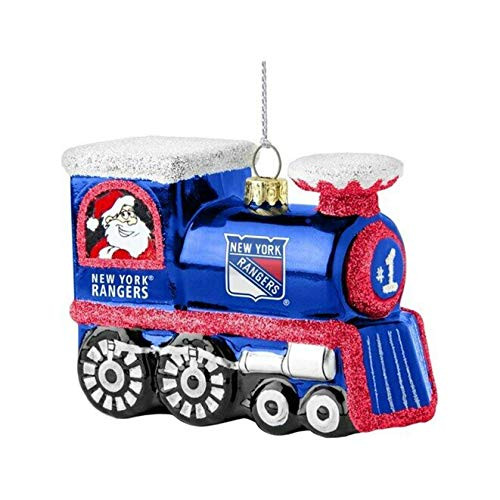 Boelter Brands NHL New York Rangers Blown Glass Team Logo Train Ornament
