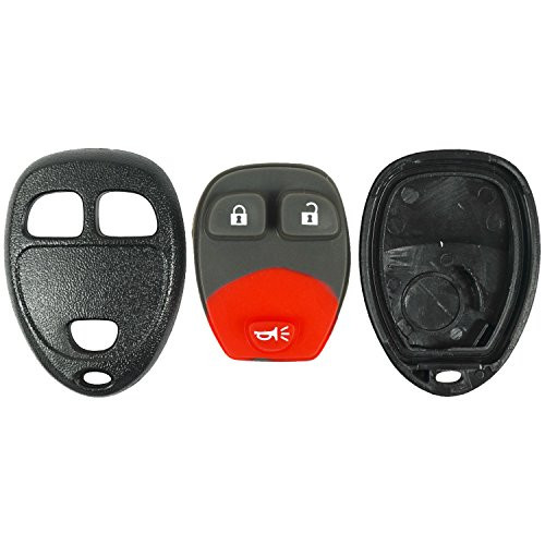 qualitykeylessplus Replacement Keyless Entry 3 Button Case and Pad for GM Remote Fob FCC ID OUC60270