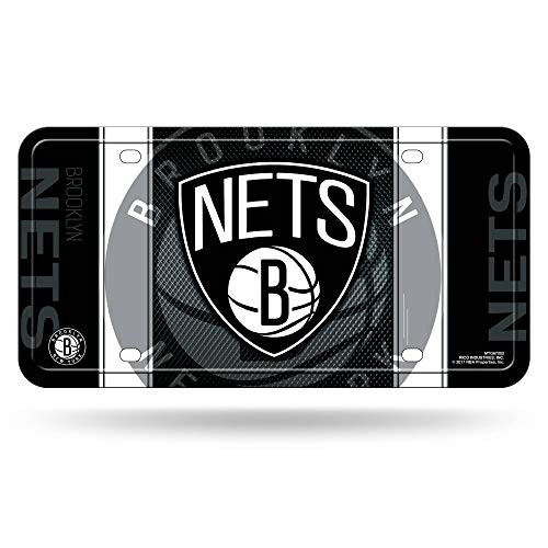NBA Rico Industries Metal License Plate Tag, Brooklyn Nets NBA Rico Industries Metal License Plate Tag, Brooklyn Nets