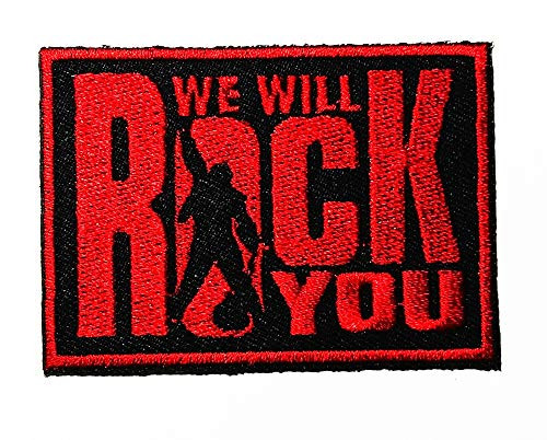 Music W RED Rock Progressive Rock Hard Rock Heavy Metal Music Logo Patch Embroidered Sew Iron On Patches Badge Bags Hat Jeans Shoes T-Shirt Applique Music W RED Rock Progressive Rock Hard Rock Heavy Metal Music Logo Patch Embroidered Sew Iron On Patches Badge Bags Hat Jeans Shoes T-Shirt Applique