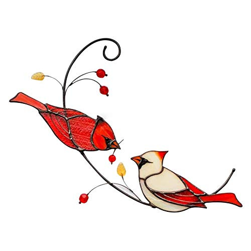 Pair of Cardinal Bird Stained Glass Ornament Cardinal Bird Stained Ornament Red Birds Cardinal Gifts Remember Visitor from Heaven, Hanging Decoration Memorial Decor Style 2 Pair of Cardinal Bird Stained Glass Ornament Cardinal Bird Stained Ornament Red Birds Cardinal Gifts Remember Visitor from Heaven, Hanging Decoration Memorial Decor Style 2