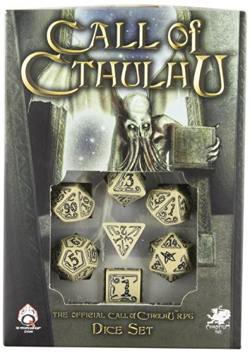 Q Workshop Call of Cthulhu: Beige and Black Dice, Set of 7