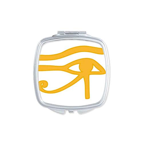 Ancient Egypt Eye Decoration Pattern Mirror Portable Compact Pocket Makeup Double Sided Glass