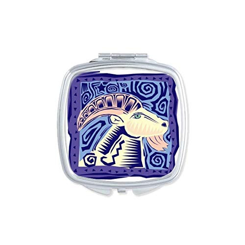 Constellation Aries Mexicon Culture Engraving Mirror Portable Compact Pocket Makeup Double Sided Glass Constellation Aries Mexicon Culture Engraving Mirror Portable Compact Pocket Makeup Double Sided Glass