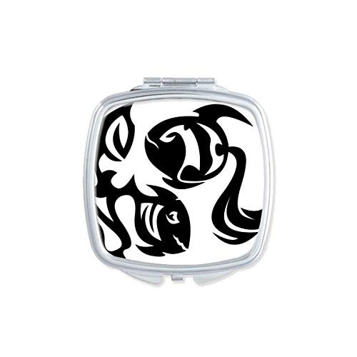 Constellation Pisces Zodiac Sign Mirror Portable Compact Pocket Makeup Double Sided Glass Constellation Pisces Zodiac Sign Mirror Portable Compact Pocket Makeup Double Sided Glass