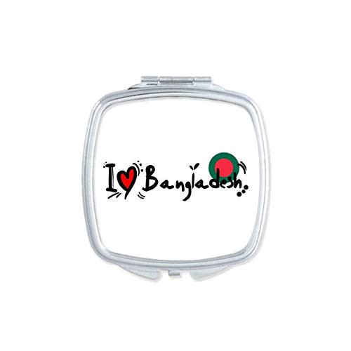 I Love Bangladesh Word Flag Love Heart Illustration Mirror Portable Compact Pocket Makeup Double Sided Glass I Love Bangladesh Word Flag Love Heart Illustration Mirror Portable Compact Pocket Makeup Double Sided Glass