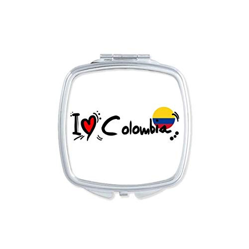 I Love Colombia Word Flag Love Heart Illustration Mirror Portable Compact Pocket Makeup Double Sided Glass I Love Colombia Word Flag Love Heart Illustration Mirror Portable Compact Pocket Makeup Double Sided Glass