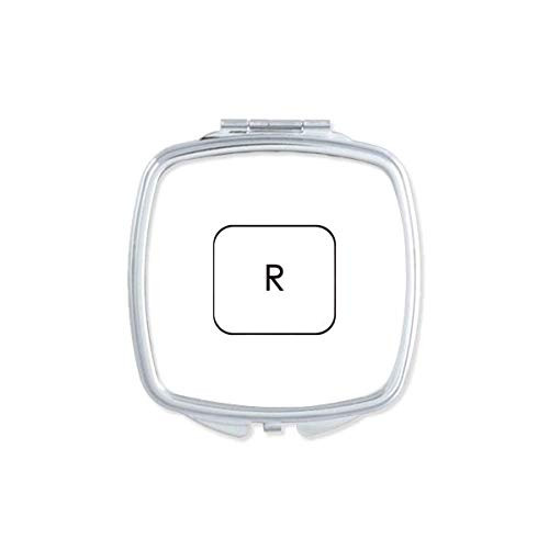 Keyboard Symbol R Art Deco Gift Fashion Mirror Portable Compact Pocket Makeup Double Sided Glass