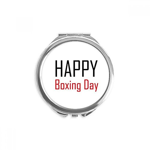 Celebrate Boxing Day Blessing Hand Compact Mirror Round Portable Pocket Glass