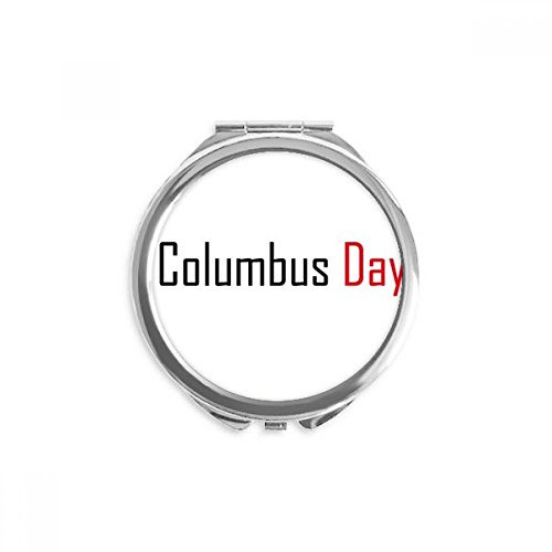 Celebrate Columbus Day Blessing Festival Hand Compact Mirror Round Portable Pocket Glass