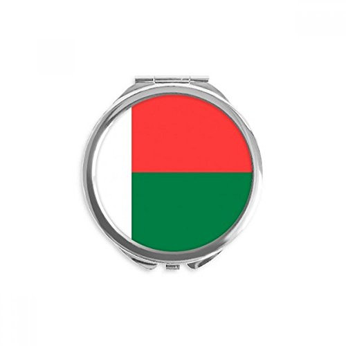 Madagascar National Flag Africa Country Hand Compact Mirror Round Portable Pocket Glass