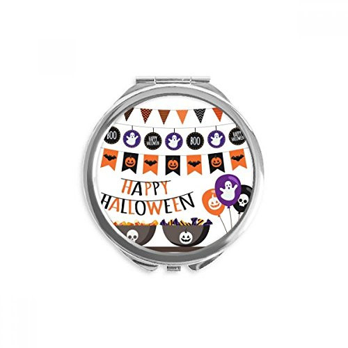 Flag Ghost Fear Halloween Corpse Hand Compact Mirror Round Portable Pocket Glass