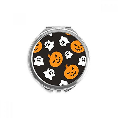 Pumpkin Halloween Hallowmas Ghost Hand Compact Mirror Round Portable Pocket Glass