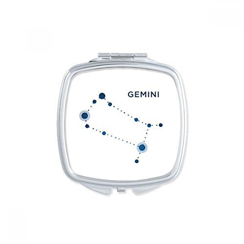 Gemini Constellation Sign Zodiac Square Mirror Portable Compact Pocket Makeup Double Sided Glass Gemini Constellation Sign Zodiac Square Mirror Portable Compact Pocket Makeup Double Sided Glass