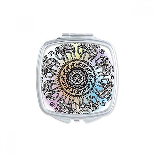 Animal Big Circle Elephant Square Mirror Portable Compact Pocket Makeup Double Sided Glass