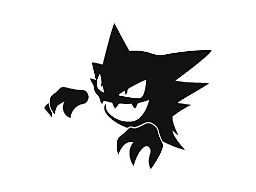 -Haunter Decal, Haunter Sticker, Vinyl Decal, Vinyl Sticker,Car, Laptop, Car Decal, Car Stickers, Window decal?wall sticker/ Decal Sticker Car Truck Window Die Cut Vinyl 15x13 cmwhite black