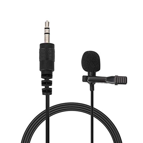 Phone Microphone, 3.5mm Interface Lavalier Microphone, Lavalier Lapel Microphone, for Office Smartphone Laptop