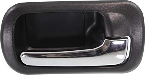 Interior Door Handle compatible with Honda Civic 01-05 Rear RH Inside Chrome Black Sedan EX/LX/Hybrid Models