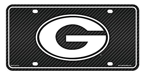 Rico Industries, Inc. Georgia Bulldogs Metal Tag License Plate Carbon Fiber Design Premium Aluminum Novelty University of Rico Industries, Inc. Georgia Bulldogs Metal Tag License Plate Carbon Fiber Design Premium Aluminum Novelty University of