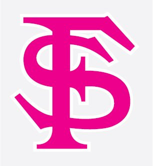 Florida State Seminoles PINK FS LOGO 4inch  Vinyl Decal Car Truck Sticker FSU
