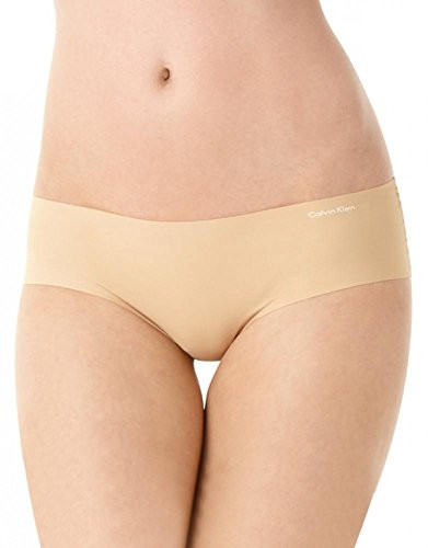 Calvin Klein Women's Invisibles Hipster Panty, Light Caramel, Large