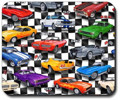 Muscle Cars Mouse Pad - by Art Plates - Image by Dan Morris