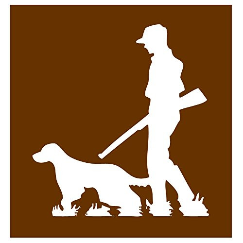 Auto Vynamics - Stencil-Hunt-WITHDOG - Classic Hunter w/Dog Individual Stencil from Detailed Hunting w/Dogs Stencil Set - 10-by-10-inch Sheet - Single Design