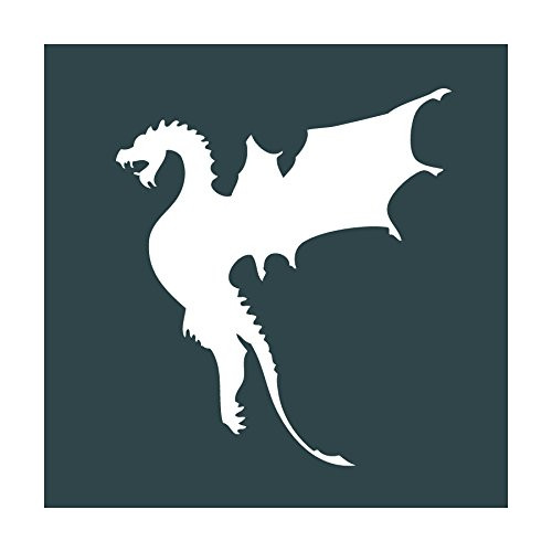 Auto Vynamics - STENCIL-DRAGON-01 - Dragon Design 1 Individual Stencil from Detailed Castle  and  Dragons Stencil Set - 10-by-10-inch Sheet - Single Design