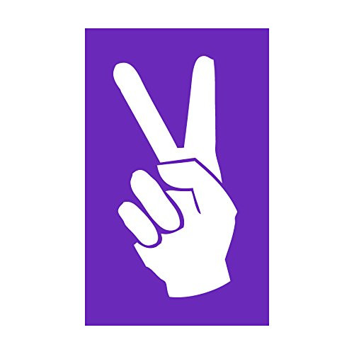 Auto Vynamics - Stencil-Hippie-Peace-Hand - Peace Hand Individual Stencil from Hippie Peace  and  Love Stencil Set - 6.5by-10-inch Sheet - Single Design