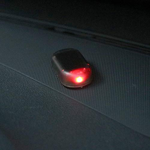 Lennvan Solar Power Car Alarm LED Light Security Warning Dummy System Anti-Theft Flash Blinking Lamp