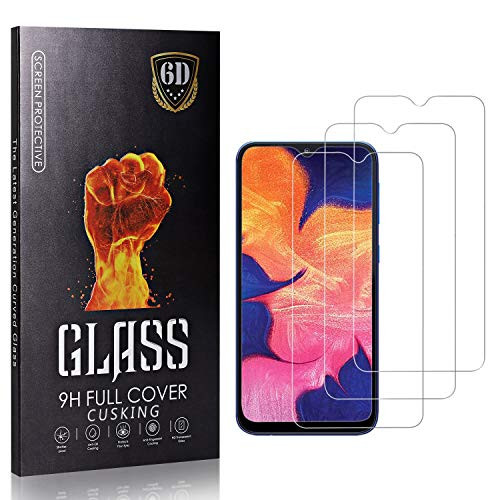 CUSKING Screen Protector for Galaxy A10E / Galaxy A20E, Tempered Glass, Bubble Free Screen Protector for Samsung Galaxy A10E / Galaxy A20E, 9H Hardness, Easy Installation, 3 Pack